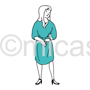 ワンピースを着た女性のイラスト